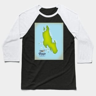 Unguja Travel map Baseball T-Shirt